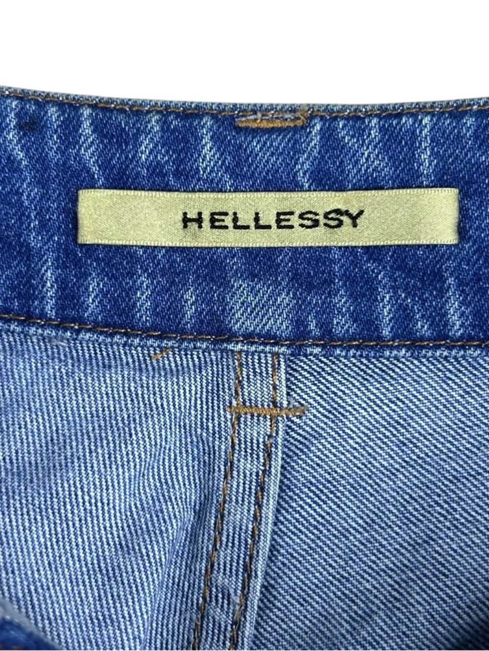 Hellessy High Rise Straight Leg Grosgrain Stripe Side Trim Jeans 28x29 Festival